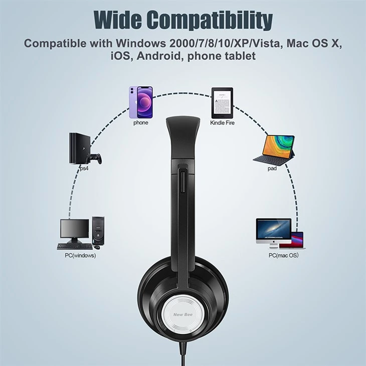telephone headset with mic